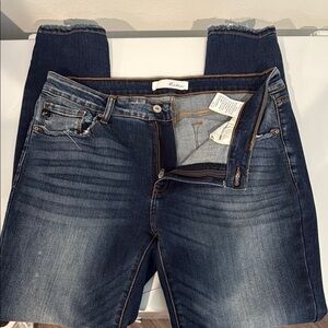KanCan Blue Skinny Jeans with Vintage Fading